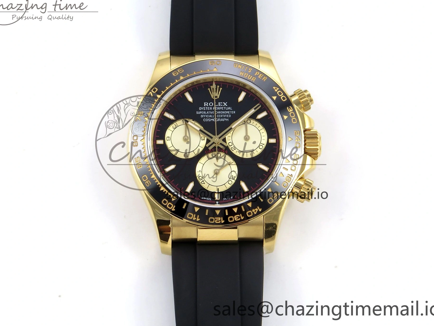 MiroTime 0414 Bold Daytona 126518 QF 1:1 Best Edition Black YG Dial on Oysterflex Strap SH4131 V6（Gain Weight） 1198